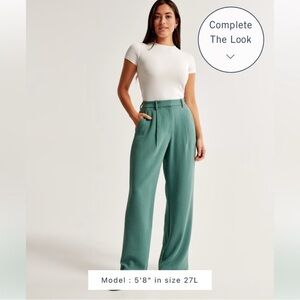 Abercrombie & Fitch Teal Wide Leg Pants